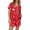 1020Vermilion, variant on Women's Casual Fashion Christmas Print Short-sleeved Home Wear Button-down Short-sleeved T-shirt And Shorts Pajamas