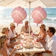 thumbnail image 4 of Forestwhale Pink Seashell Foil Balloons 5-Piece Nautical Party Decor Scallop Shape Aluminum Helium Balloons for Birthday Bridal Shower Beach Theme 23.6"x24.4", 4 of 7
