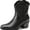 Black, variant on Women's Embroidered Booties - Low Chunky Heel Ankle Boots with Round Toe for Fall