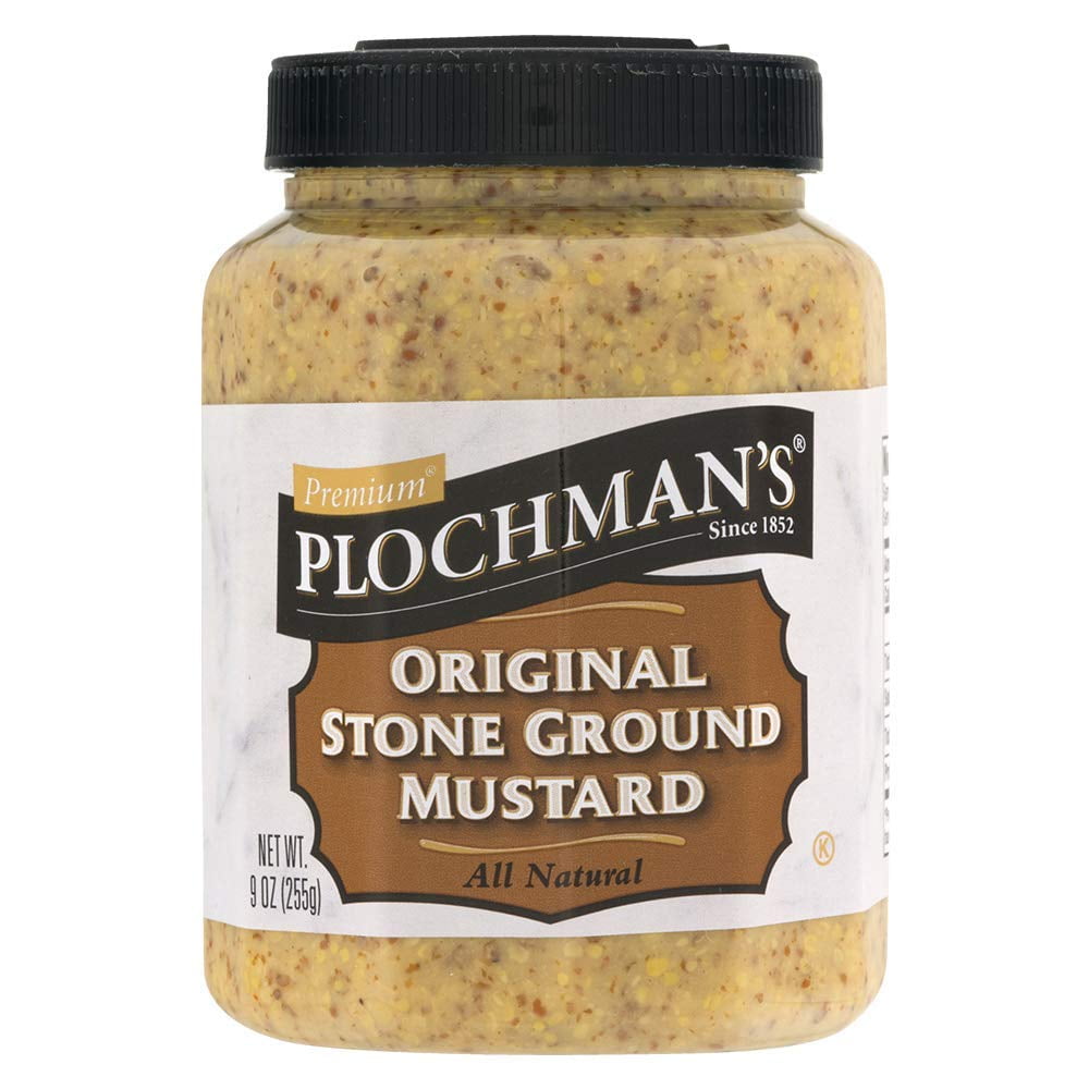 Plochmans Stone Ground Mustard, 9 OZ Pack of 6