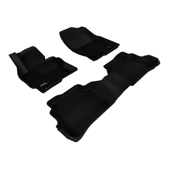 3D MAXpider Custom Fit Kagu Floor Mat (Black) Compatible with Mazda CX-5 2013-2016 - Full Set