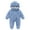 Light Blue, variant on Baby Fluffy Onesies Infant Fleece Jumpsuits Cute Bear Hooded One Piece Outfit Newborn Snowsuit Footed Outerwear