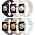 thumbnail image 2 of Paquete de 6 correas deportivas compatibles con Apple Watch Band 38 mm, 40 mm, 41 mm, 42 mm, 44 mm, 45 mm, 49 mm, correa de silicona suave impermeable compatible con iWatch Apple Watch Series 9 Ultra, 2 of 4