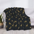 thumbnail image 3 of Honeii Christmas Deers print throw blanket, crafted from cozy cotton flannel, offers versatile home decor as a bedding suitable for all seasons.-60"x50", 3 of 6