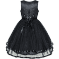 thumbnail image 4 of Sunny Fashion Flower Girl Dress Black Wedding Party Bridesmaid Dress 4 Years, 4 of 13