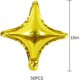 thumbnail image 2 of 10''Star Shape Foil Mylar Balloon Quadrangle Balloon-50 pcs Cuatro globos estrella de ángulo para baby shower, revelación de género, boda, cumpleaños o decoración de fiesta de compromiso (oro)(oro), 2 of 4