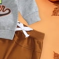 thumbnail image 4 of Regarm Baby Boy Halloween Outfit Toddler Long Sleeve Cartoon Sweatshirt Tops Elastic Pants 2PCS Fall Winter Halloween Clothes(Grey,12-18 Months), 4 of 6