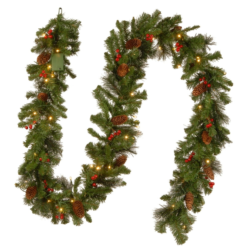National Tree Company Prelit Pine Garland, 6.0" (Green)