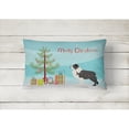 thumbnail image 2 of Carolines Treasures BB2941PW1216 Black Border Collie Merry Christmas Tree Canvas Fabric Decorative Pillow, 12H x16W,, 2 of 3
