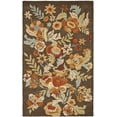 thumbnail image 2 of SAFAVIEH Blossom Emely Floral Flowers Wool Area Rug, Brown/Multi, 4' x 6', 2 of 6