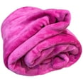 thumbnail image 3 of Soft Blanket Solid Color Coral Fleece Plush Microfiber Blanket Dark Pink Full Fleece, 3 of 5