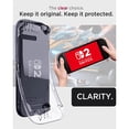 thumbnail image 4 of Funda transparente para Nintendo Switch 2 con 2 ranuras para cartuchos de juegos, cubierta de TPU suave, protección integral, absorción de impactos y protección contra arañazos, 4 of 8