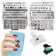thumbnail image 1 of FingerAngel Juego de 21 placas para sellos de uñas, 16 piezas con diseño mixto, placa para estampar uñas + 2 estampadores de uñas + 2 raspadores + 1 estuche, placa para estampar uñas, raspador, juego, 1 of 5