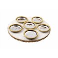 thumbnail image 2 of Classic Touch JMST51 Round Marble Seder Tray with 6 Bowls, 2 of 4