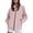 Pink, variant on Tiweut Leisure Jackets for Womens Ladies Loose Fit Long Sleeve Solid Color Hooded Zipper Windbreaker Coat Blouses Black,L