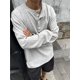 thumbnail image 2 of Camisetas unicolor de gran tamaño para hombre, jersey holgado, ropa masculina de gran tamaño, camisetas de manga larga, poliéster, elasticidad, Japón Y2k, 2 of 5