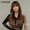 Dark brown (lc8074-3) 24inch, variant on New Arrival European and American Foreign Trade Cross-Border Wig for Women with Bangs, Reddish Brown Long Curly Full Wig Wig Style