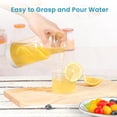 thumbnail image 4 of Juego de jarra para agua Wikapy de vidrio de 550 ml con posavasos de silicona, 4 of 6