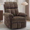thumbnail image 1 of Korser Small Recliners for Small Spaces,Swivel Rocker Recliner Chair with Side Pockets for Living Room,Brown, 1 of 7