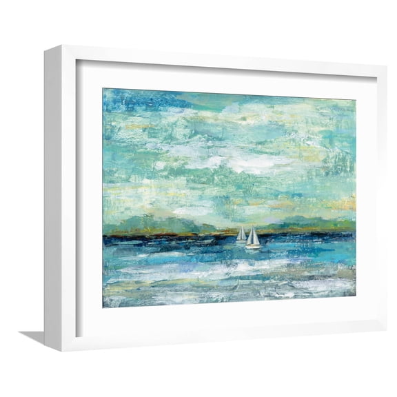 Art.com Calm Lake Art Print by Silvia Vassileva, White Frame Wall Art, 21" x 17"