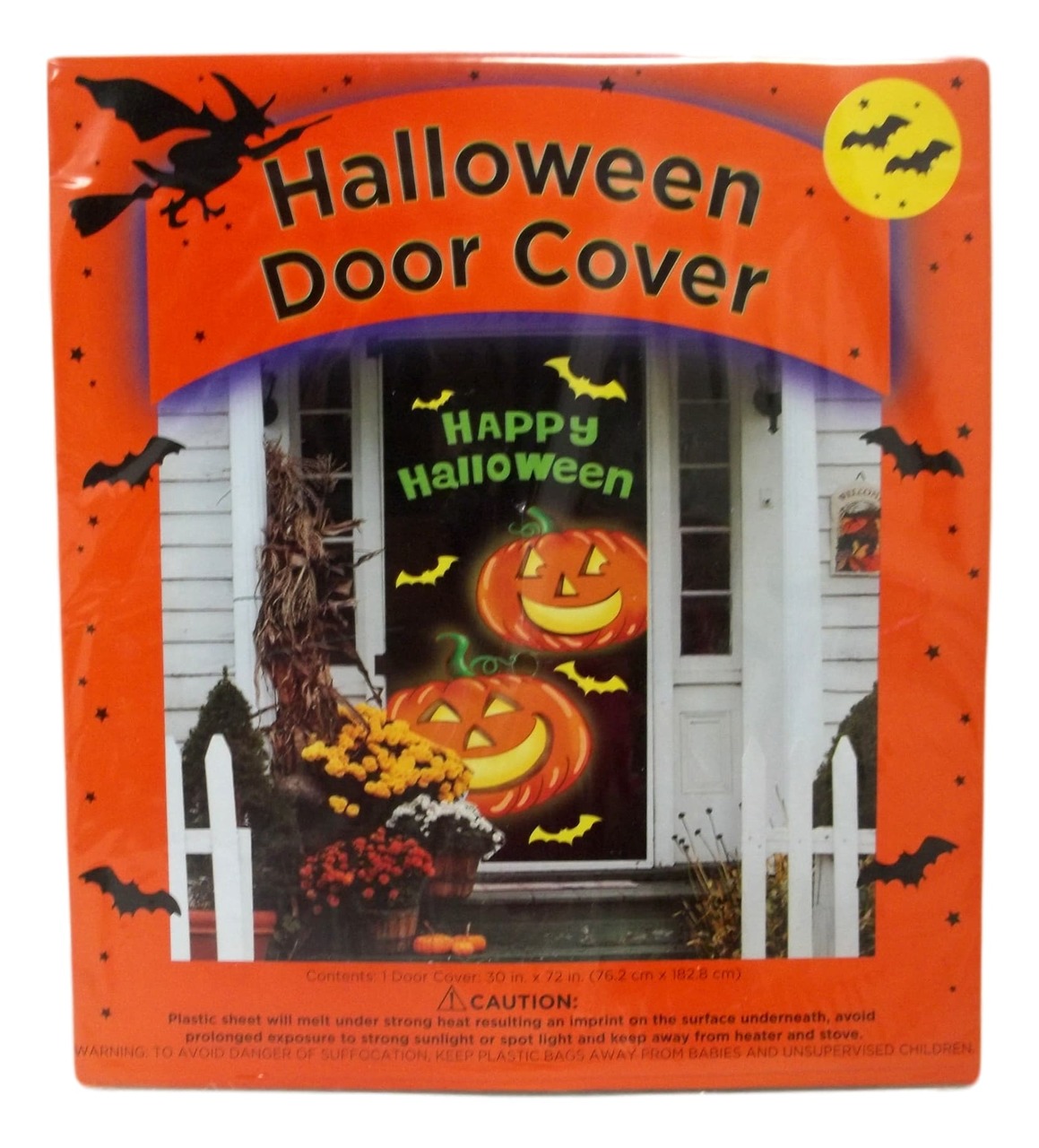 Halloween Door Cover 30 x 72 Happy Jack O'Lanterns