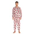 thumbnail image 3 of FORMRS Onesies Pajama for Adults Unisex Hoodie Winter Jumpsuit One Piece Sleepwear, Sizes S-2XL, Cherries Pattern, 3 of 7