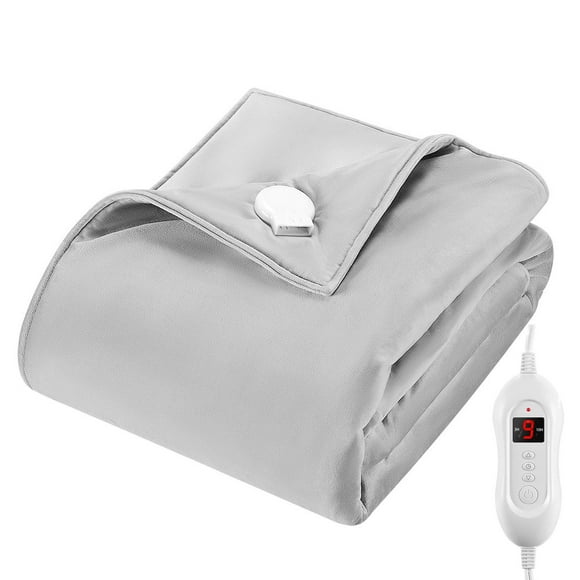 60"x 50" Electric Heated Throw Blanket With 9 Heating Levels & 3h/10h Auto Off, Machine Washable