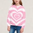 thumbnail image 4 of LOINRODI Girls Graphic Pullover Sweatshirt, Relaxed Fit Long Sleeve Stretchy Crewneck Cute Printed Fall Transition Outfits Pink Size 7-8, 4 of 7