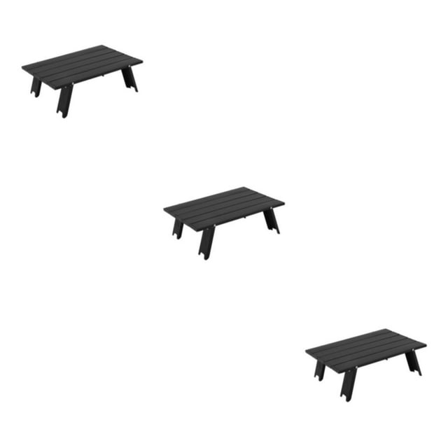 Youkk Outdoor Table Wide Application For Camping And Picnics Compact And Portable Folding Picnic Table black 3Set
