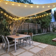 PHOPOLLO Outdoor String Lights, ST38 48ft LED Hanging Lights,20 Vintage Dimmable Bulbs Waterproof and Shatterproof, with Remote control for Proch, Backyard