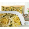 thumbnail image 5 of Ambesonne Rose Duvet Cover Set, Yellow Bridal Flourish, 2-Calking, Yellow Pale Green, 5 of 6