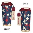 thumbnail image 2 of Stainless Steel Coffee Cup 7.7×2.6×3.5in Tapered Design Nylon Woven Wrist Strap Portable Durable Cup Bottom With Non-Slip Sticker Independence Day Theme Star (1), 2 of 8