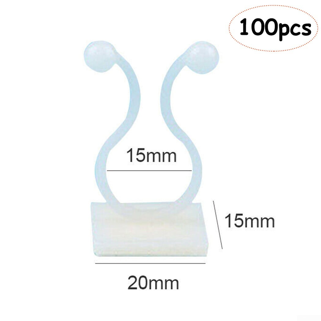Gebuter 10/20/50 Pcs Plant Climbing Wall Fixture Clips Invisible Wall Vines Fixture Wall Sticky Hook Vines Fixing Clip Vines Holder for Home Decoration Climbing Plants Roses Vine Flower Cucumber