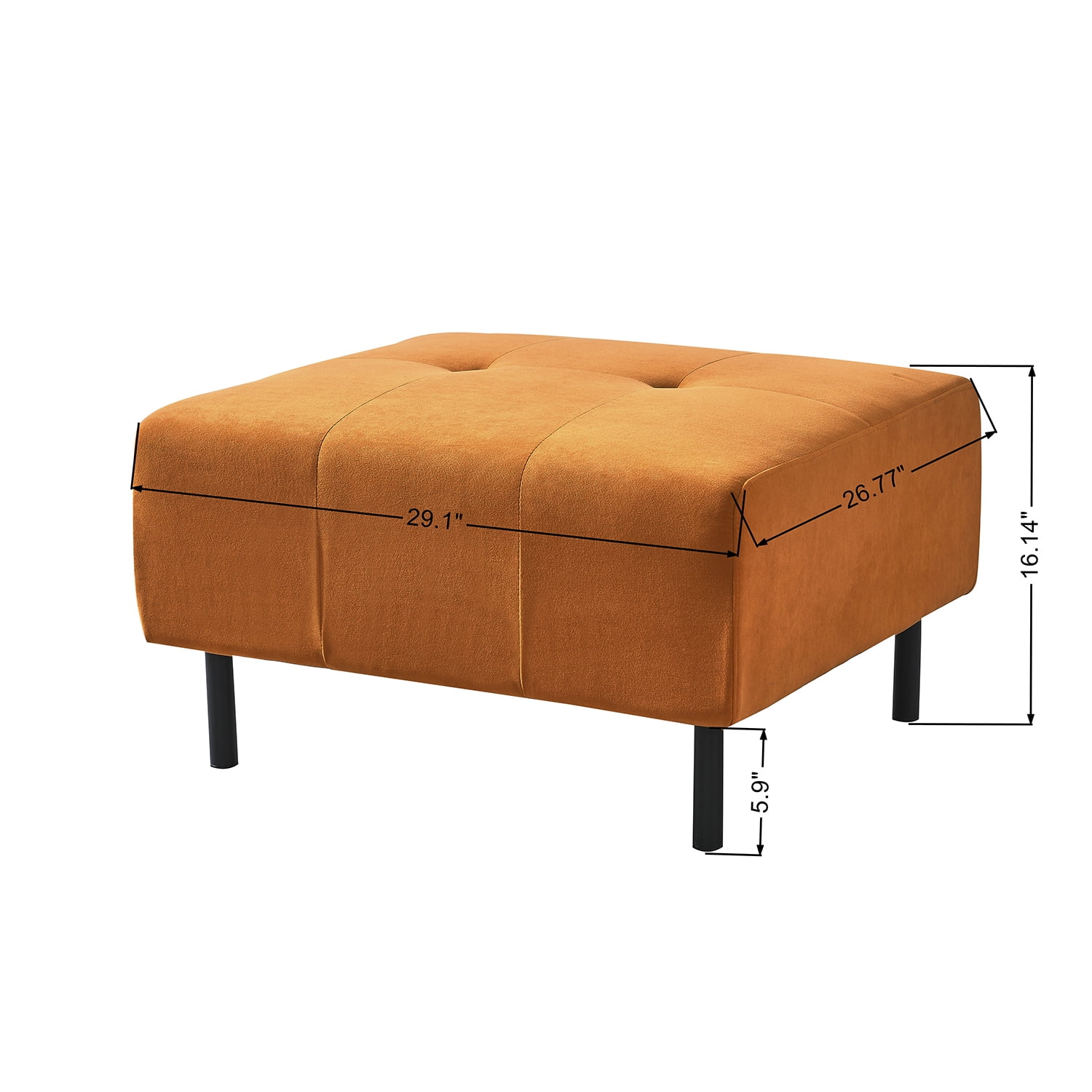 Resenkos Sofa for Room Sofa Chaise Sleeper Sofa for Small Living Room Spaces with Cushion Couch for Bedroom Mid-Century Modern Reversible Sectional Sofa, Orange Resenkos Sofa for Room Sofa Chaise Sleeper Sofa for Small Living Room Spaces with Cushion Couch for Bedroom Mid-Century Modern Reversible Sectional Sofa, Orange