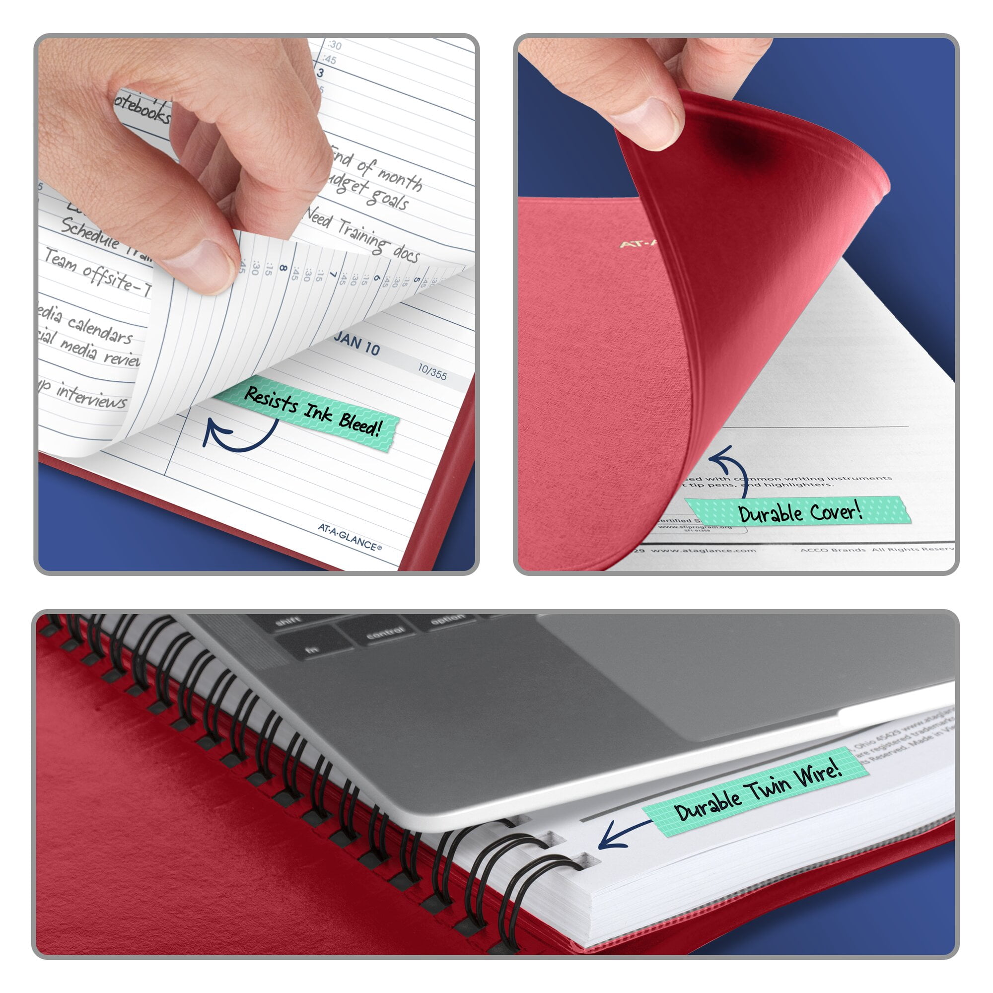 AT-A-GLANCE 2027 Weekly Appointment Book Planner Red Large 8 14 x 11 - Weekly