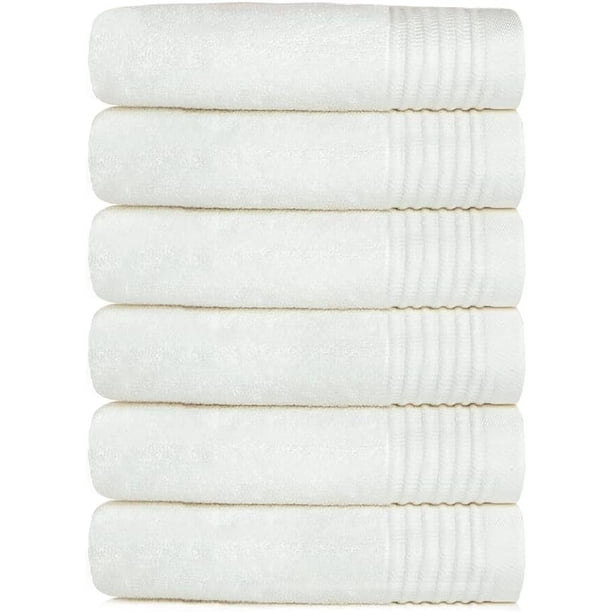 Set Toallas Light Cotton para Manos 3 Piezas, Ultra Absorbente, Ligera, Ultra Suave, Toallas para Manos 100% algodón, 40 x 70 cm, suavidad y Confort (Blanco)
