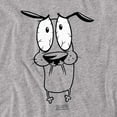thumbnail image 2 of Courage The Cowardly Dog Scared Women's T Shirt, Athletic Heather, Large, 2 of 6