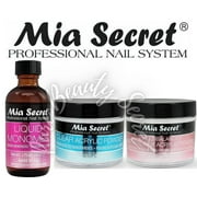Mia Secret Liquid Monomer 2 oz and Powder 2 oz x 2 (PINK + WHITE)