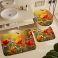thumbnail image 6 of Butterfly (15) Shower Curtain Waterproof Bathroom Curtain Anti-slip Bath Mat Set Toilet Rugs Carpet, 6 of 8