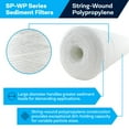 thumbnail image 2 of SpiroPure SP-WP50-BB 10x4.5 50 Micron String-Wound Polypropylene Water Filter Cartridge SWC-45-1050 WPX50BB97P 355220-43 AP814 (Case of 8), 2 of 10
