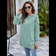 thumbnail image 5 of Sudaderas para Mujer, Sudaderas de Cuello Redondo de A , Suéteres Casuales Holgados, Conjuntos Cómodos de Otoño. Verde M, 5 of 9