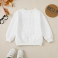 thumbnail image 6 of Actgleam Toddler Girls Boys Sweatshirts Casual Kids Long Sleeve Pullover Tops,White,5Years, 6 of 8