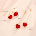 thumbnail image 5 of Lifetechs 2 Pair Women Hook Earrings Artificial Crystal Red Heart Glitter Pendant Dangle Earrings Jewelry Gift, 5 of 7