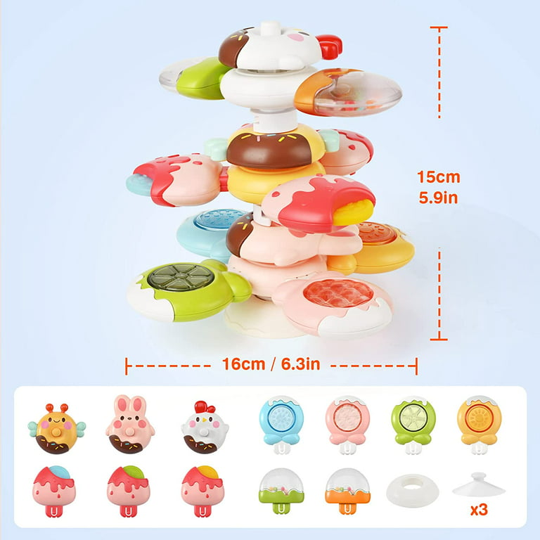 High Chair Activity Toy, Suction Cup Spinner Toys for Toddler 1-3 Year Old