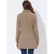 thumbnail image 4 of Abrigo Largo de Invierno con Cuello Peter Pan para Mujer Allegra K Marrón Claro S, 4 of 5
