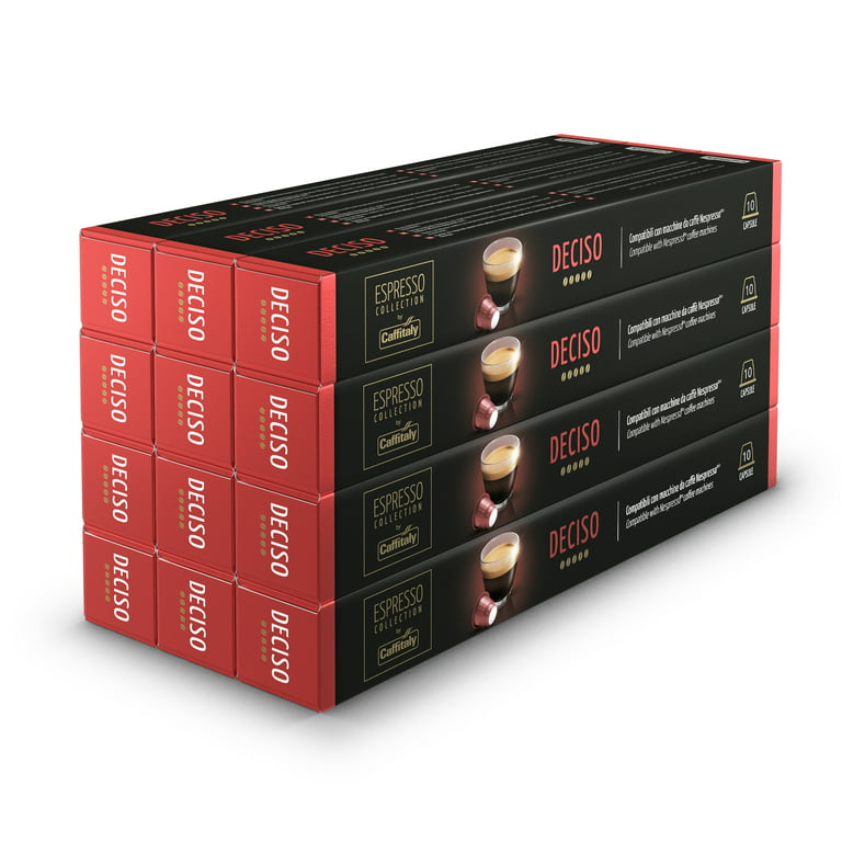 Caffitaly Coffee Pods Compatible with Nespresso System Dark Roast Deciso,  120 Count