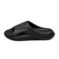 thumbnail image 2 of Willtoo Mens Shower Shoes Open Toe Non Slip Slides Comfy Hollow Drain Slip on Sandals Lightweight Soft Sole Home Slippers, 2 of 4