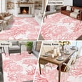 thumbnail image 5 of Pink Coral Area Rug 6x9 FT, Non Slip Living Room Throw Carpet, Coastal Nautical Ocean Starfish Conch Washable Soft Large Floor Carpet Non-Shedding Rug for Bedroom Dining Room Play Room, 5 of 9
