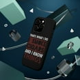 thumbnail image 3 of DistinctInk MagSafe Tough Case for Apple iPhone 13 Pro Max (6.7" Screen) - I Smoke Cigars And I Know Things - Slim Profile Design, 3 of 6