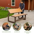 thumbnail image 4 of Lifetime Outdoor Convertible Picnic Bench, Brown, 4 of 12